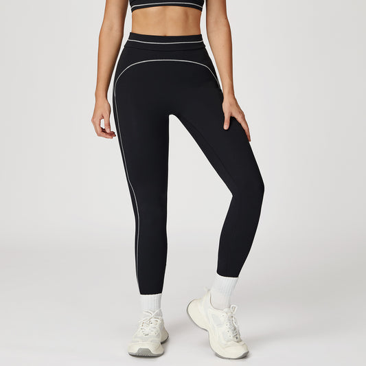 Contrast Color Brushed  Sports Stitching Yoga